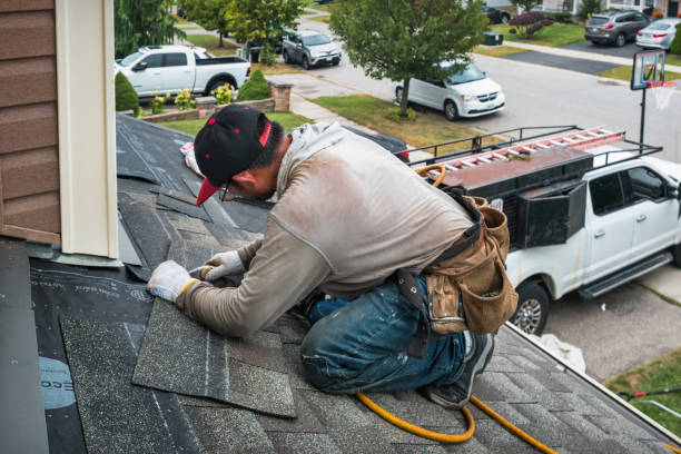 Professional Roofing technician working in Davidsville, PA